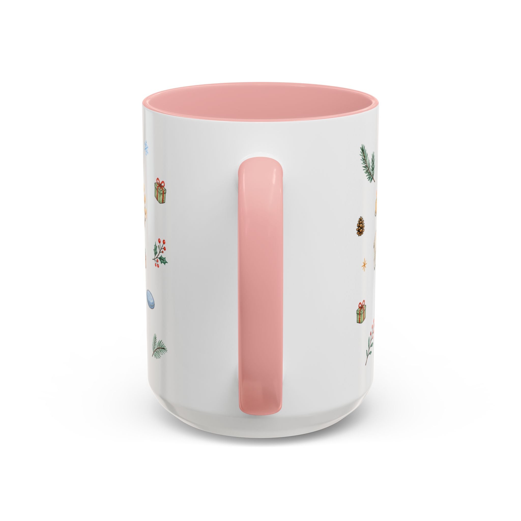Banff Lake Louise Christmas Mug | Watercolor Travel Souvenir | Holiday Gift | Accent Ceramic Coffee Cup 11oz 15oz