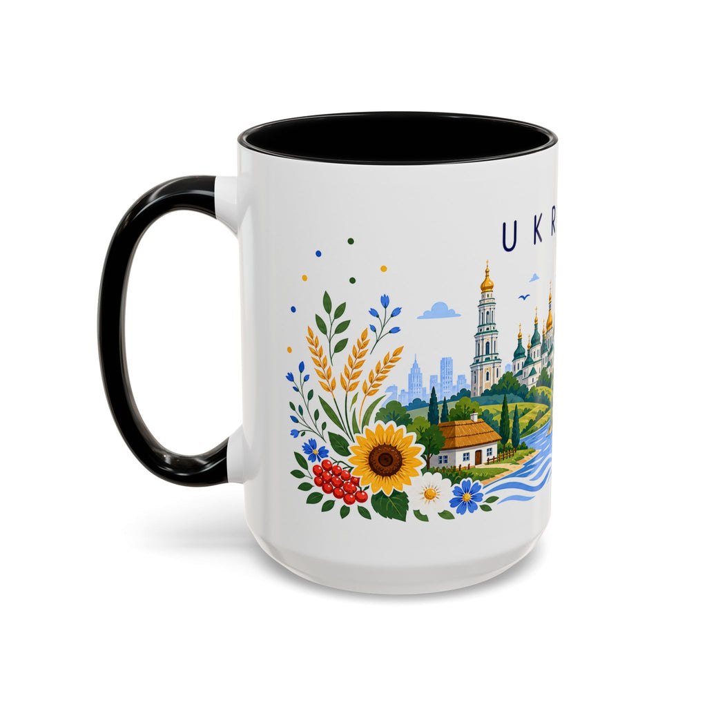 Ukraine Coffee Mug | Travel Souvenir Accent Mug | Place Gift Ceramic Cup 11oz 15oz