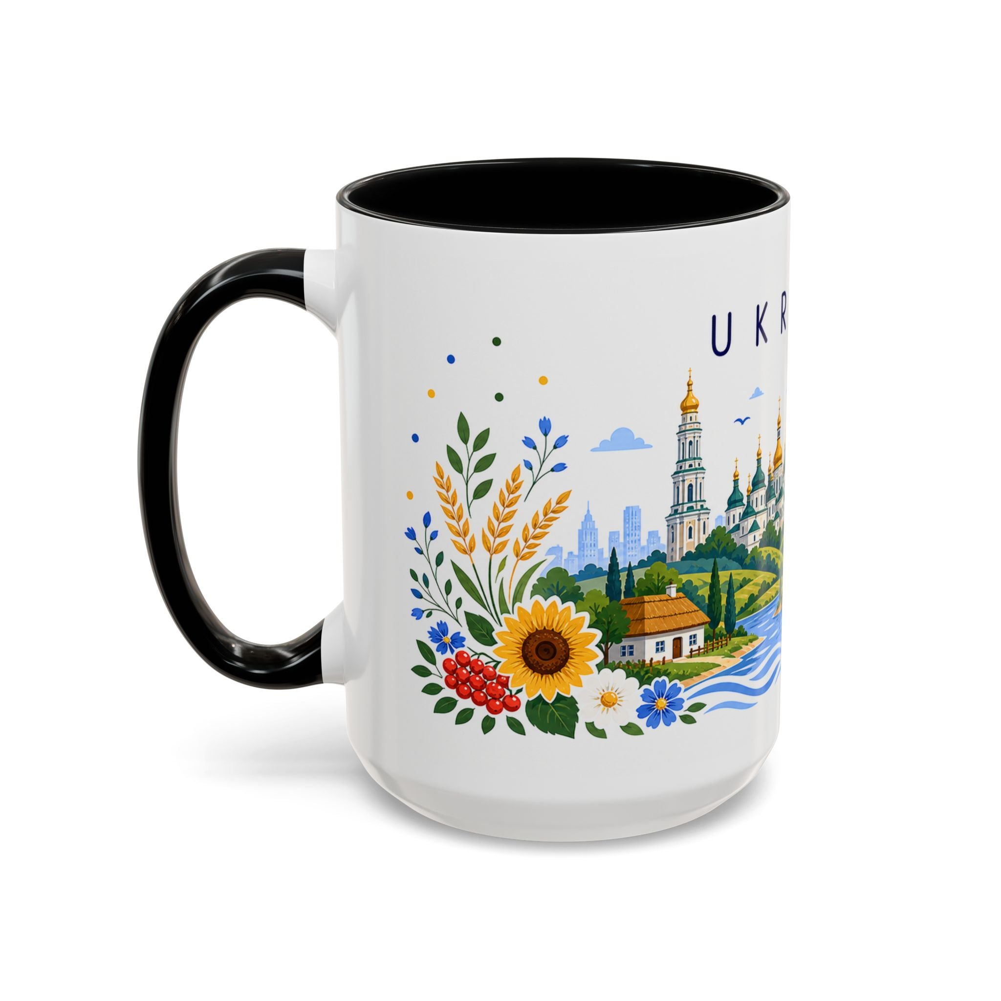 Ukraine Coffee Mug | Travel Souvenir Accent Mug | Place Gift Ceramic Cup 11oz 15oz