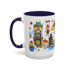 Prague Travel Mug | European City Souvenir Accent Coffee Mug | 11oz 15oz Ceramic Cup