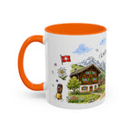 Lauterbrunnen Illustrated Travel Mug | Switzerland Souvenir Accent Coffee Mug | 11oz 15oz Ceramic Cup