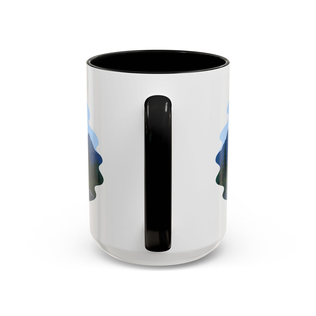North Cascades National Park Coffee Mug | Solid Color Block Park Souvenir | 11oz 15oz Accent Mug