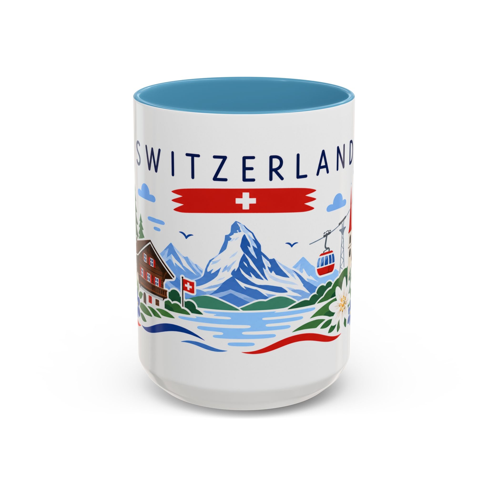 Switzerland Coffee Mug | Travel Souvenir Accent Mug | Country Gift Ceramic Cup 11oz 15oz
