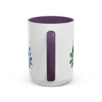 Capricorn Zodiac Coffee Mug | Sea Goat and Floral Design | Astrology Birthday Gift | 11 oz 15 oz Ceramic Accent Mug