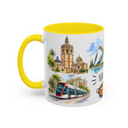 Valencia Illustrated Travel Mug | City Souvenir Accent Coffee Mug | 11oz 15oz Ceramic Cup