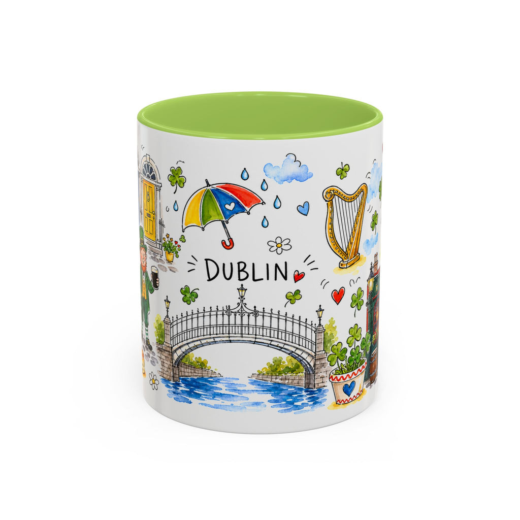Dublin Travel Mug | European City Souvenir Accent Coffee Mug | 11oz 15oz Ceramic Cup