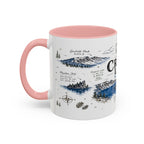 Crater Lake National Park Coffee Mug | Oregon Volcano Blue Lake Hiking Gift | Accent Color Ceramic 11oz 15oz