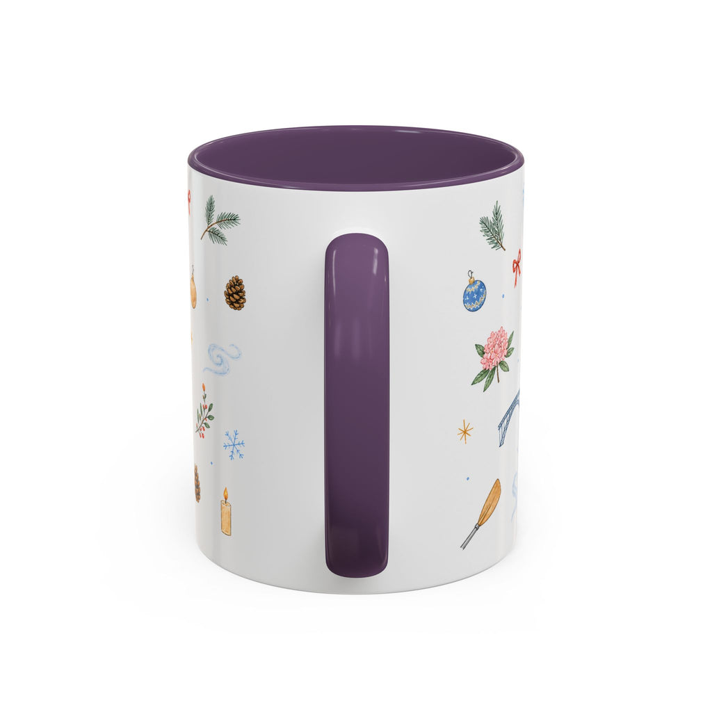 New River Gorge National Park Christmas Mug | Watercolor Travel Souvenir | Holiday Gift | Accent Ceramic Coffee Cup 11oz 15oz