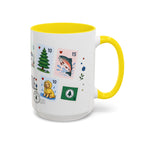 Seattle Coffee Mug | Postage Stamp Collage Mug | Travel Souvenir Accent Cup 11oz 15oz