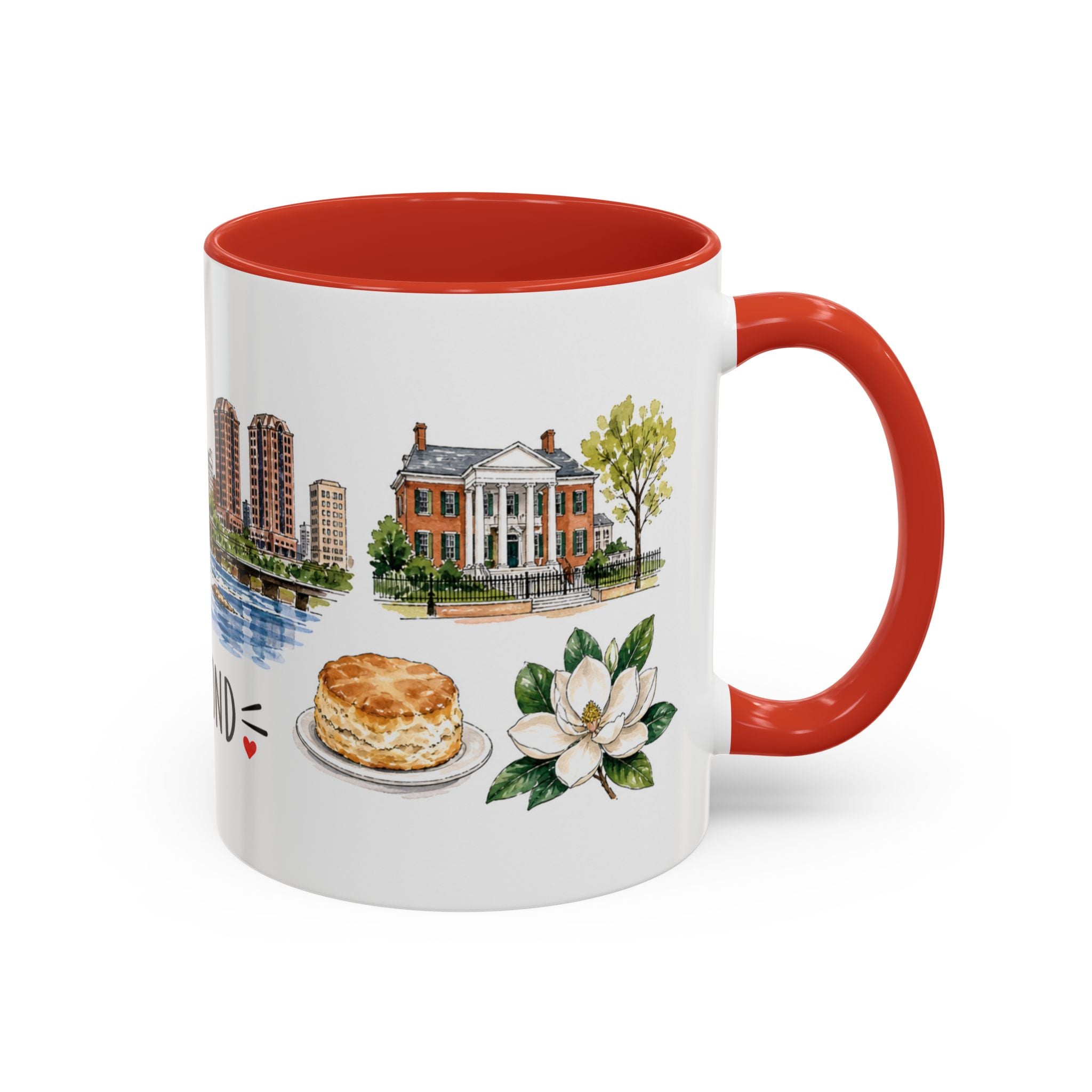Richmond Illustrated Travel Mug | City Souvenir Accent Coffee Mug | 11oz 15oz Ceramic Cup