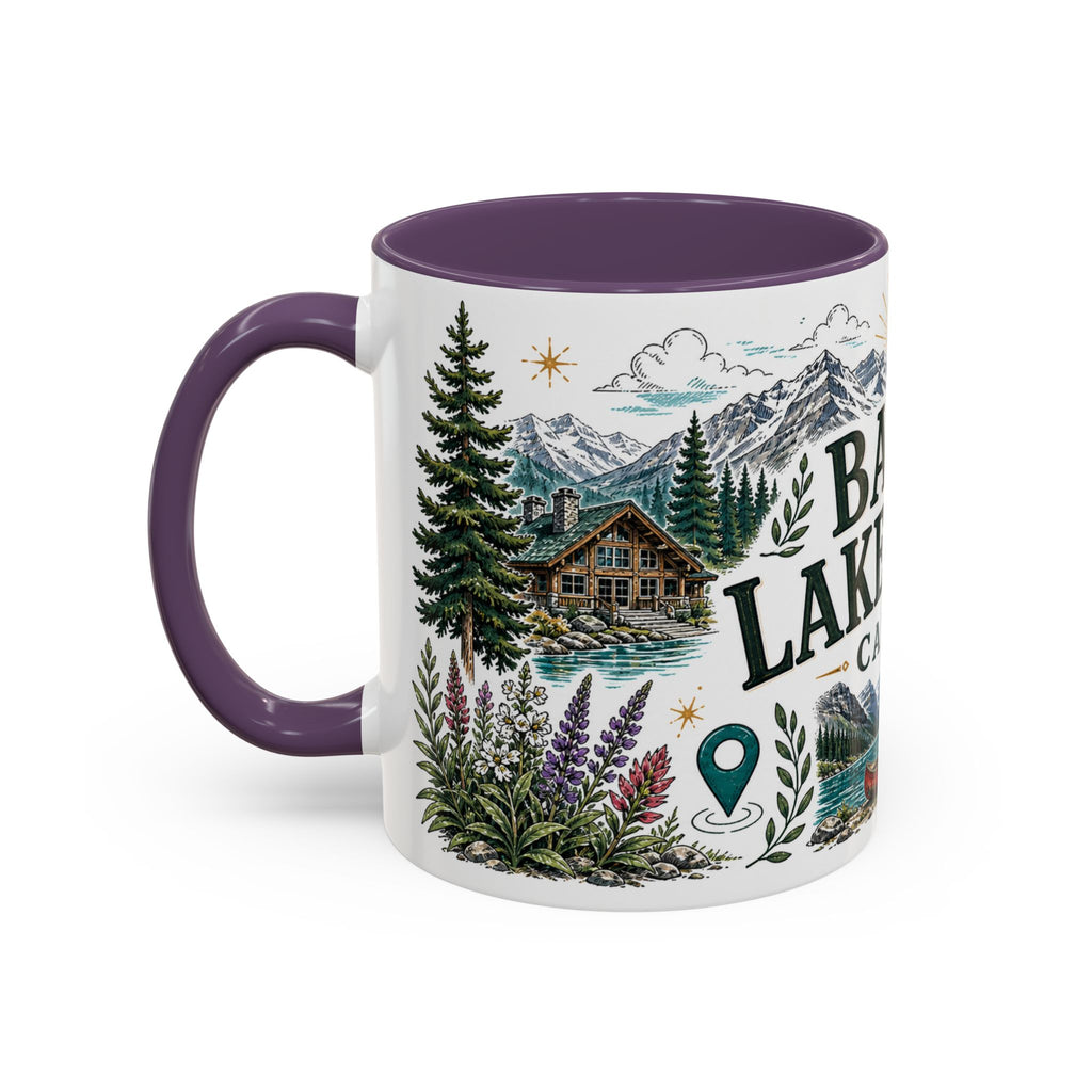 Banff Lake Louise Coffee Mug | Travel Destination Souvenir Gift | Accent Color Ceramic 11oz 15oz
