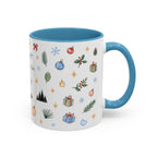 Denali National Park Christmas Mug | Watercolor Travel Souvenir | Holiday Gift | Accent Ceramic Coffee Cup 11oz 15oz