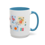Miami Coffee Mug | Postage Stamp Collage Mug | Travel Souvenir Accent Cup 11oz 15oz