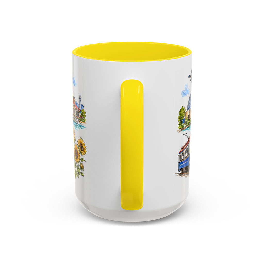 Wichita Illustrated Travel Mug | City Souvenir Accent Coffee Mug | 11oz 15oz Ceramic Cup