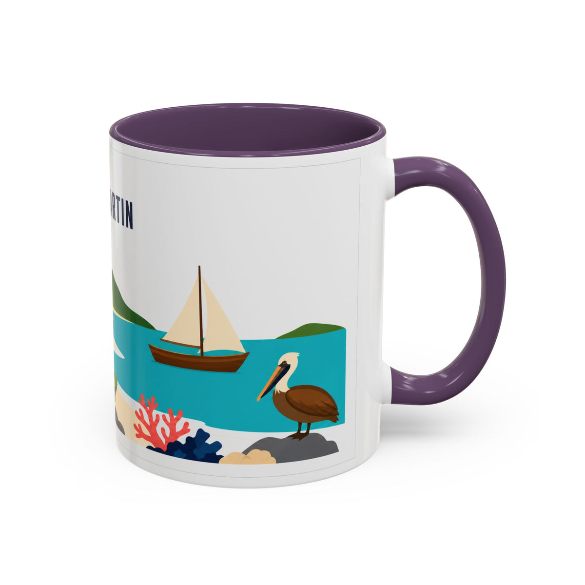 Saint Martin Coffee Mug | Travel Souvenir Accent Mug | Country Gift Ceramic Cup 11oz 15oz