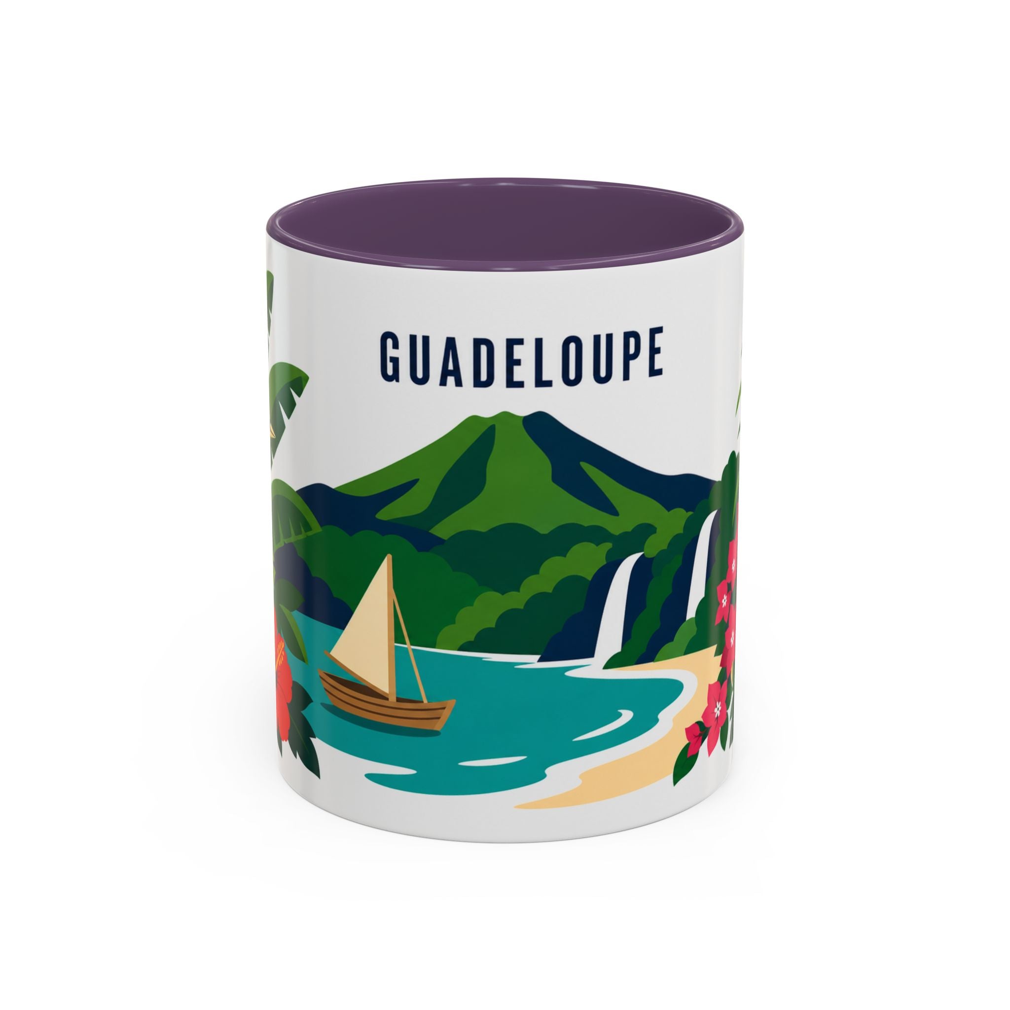 Guadeloupe Coffee Mug | Travel Souvenir Accent Mug | Country Gift Ceramic Cup 11oz 15oz