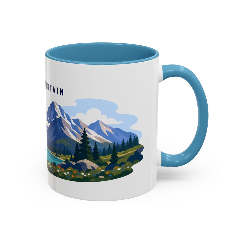 Rocky Mountain National Park Coffee Mug | Solid Color Block Park Souvenir | 11oz 15oz Accent Mug