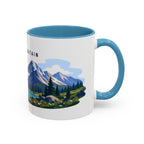 Rocky Mountain National Park Coffee Mug | Solid Color Block Park Souvenir | 11oz 15oz Accent Mug