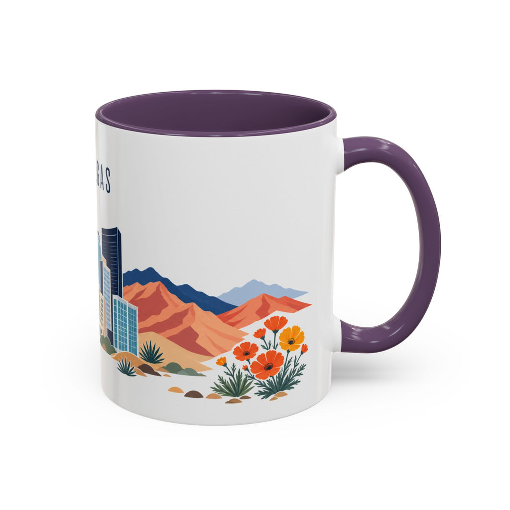 Las Vegas Coffee Mug | United States Travel Souvenir | Porcelain Decal City Gift | 11oz 15oz Accent Mug
