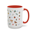 Boston Christmas Mug | Watercolor Travel Souvenir | Holiday Gift | Accent Ceramic Coffee Cup 11oz 15oz