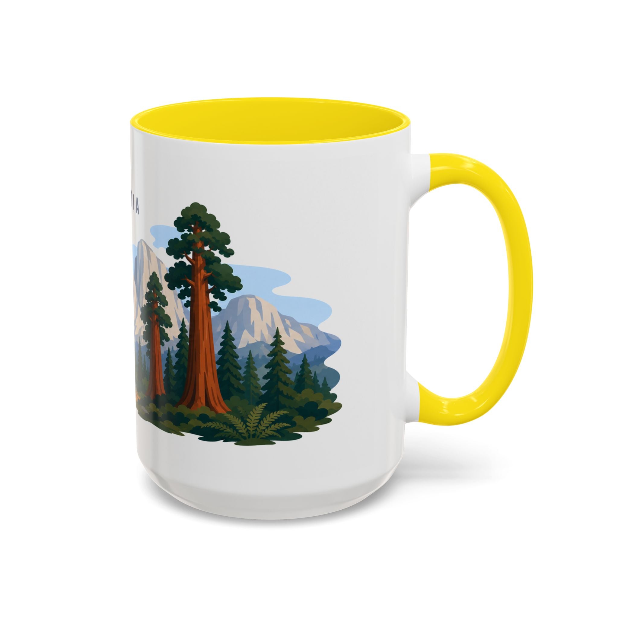 Sequoia National Park Coffee Mug | Solid Color Block Park Souvenir | 11oz 15oz Accent Mug