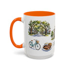 Raleigh Illustrated Travel Mug | City Souvenir Accent Coffee Mug | 11oz 15oz Ceramic Cup
