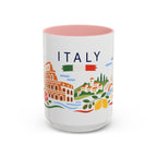 Italy Coffee Mug | Travel Souvenir Accent Mug | Country Gift Ceramic Cup 11oz 15oz