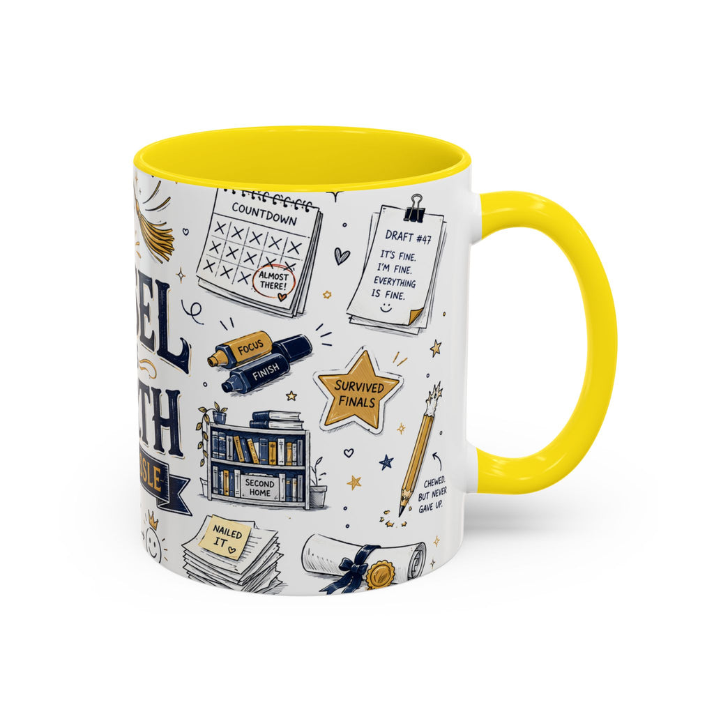 The Tassel Was Worth the Hassle Coffee Mug | Funny Graduation Gift 2026 | Accent Color Ceramic 11oz 15oz