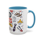 Dad Jokes Sorry Not Sorry Coffee Mug | Father's Day Gift for Dad | Accent Color Ceramic 11oz 15oz