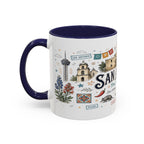 San Antonio Coffee Mug | Texas Souvenir City Gift | Accent Color Ceramic 11oz 15oz