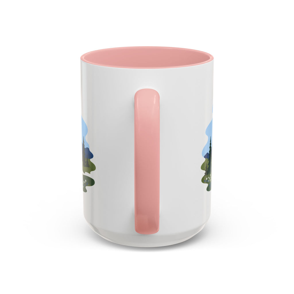 Mount Rainier National Park Coffee Mug | Solid Color Block Park Souvenir | 11oz 15oz Accent Mug