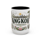 Angkor Coffee Mug | Travel Destination Souvenir Gift | Accent Color Ceramic 11oz 15oz