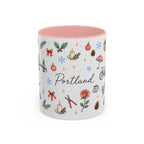 Portland Christmas Watercolor Mug | City Souvenir Coffee Cup (11oz 15oz)
