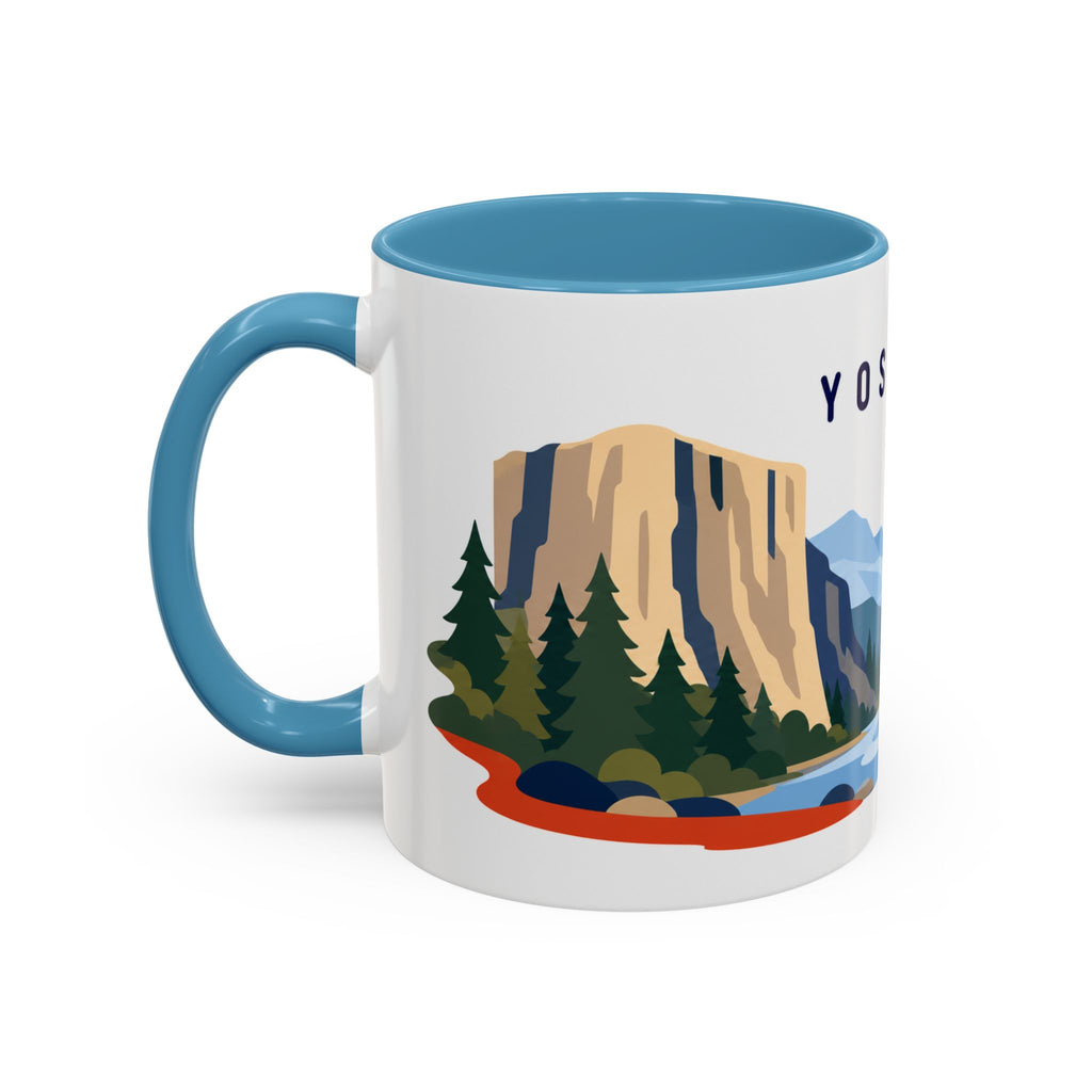 Yosemite Coffee Mug | Travel Destination Souvenir Gift | Accent Color Ceramic 11oz 15oz