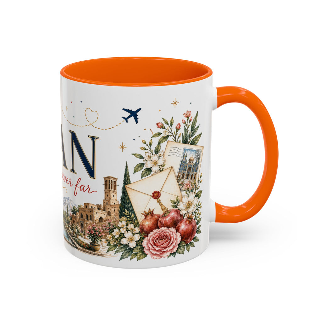 Iran Home Country Mug | Moving Away Gift | Long Distance Friendship | 11 oz 15 oz Accent Mug