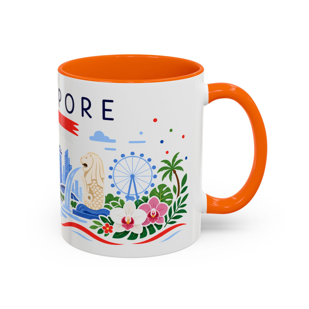 Singapore Coffee Mug | Travel Souvenir Accent Mug | Country Gift Ceramic Cup 11oz 15oz