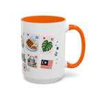 Kuala Lumpur Coffee Mug | Postage Stamp Collage Mug | Travel Souvenir Accent Cup 11oz 15oz