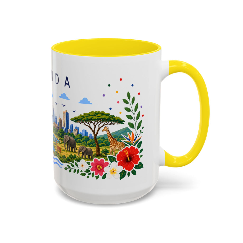 Uganda Coffee Mug | Travel Souvenir Accent Mug | Place Gift Ceramic Cup 11oz 15oz