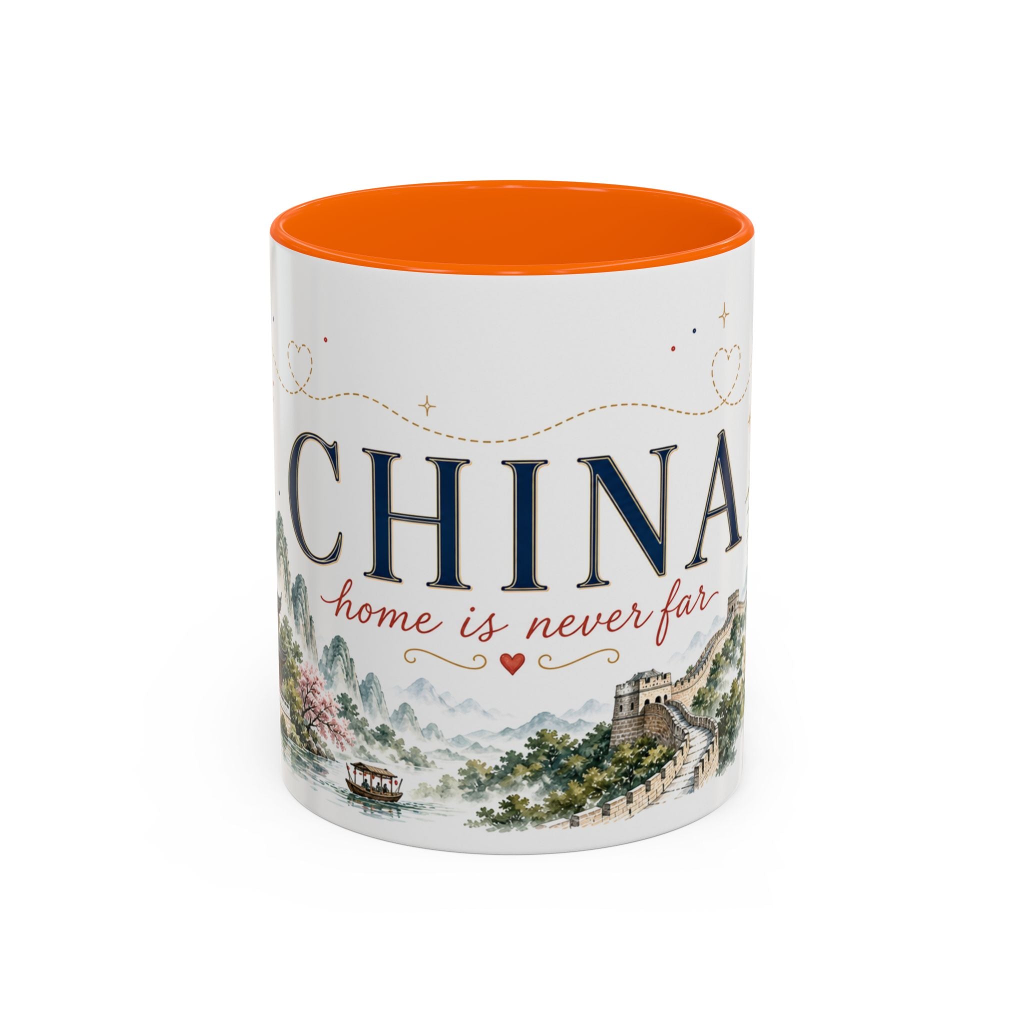 China Home Country Mug | Moving Away Gift | Long Distance Friendship | 11 oz 15 oz Accent Mug