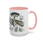 Big Sur Coffee Mug | Travel Destination Souvenir Gift | Accent Color Ceramic 11oz 15oz