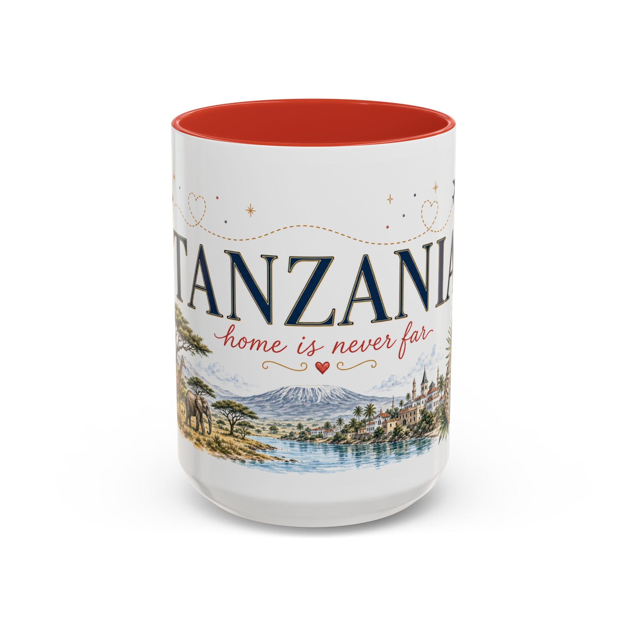 Tanzania Home Country Mug | Moving Away Gift | Long Distance Friendship | 11 oz 15 oz Accent Mug