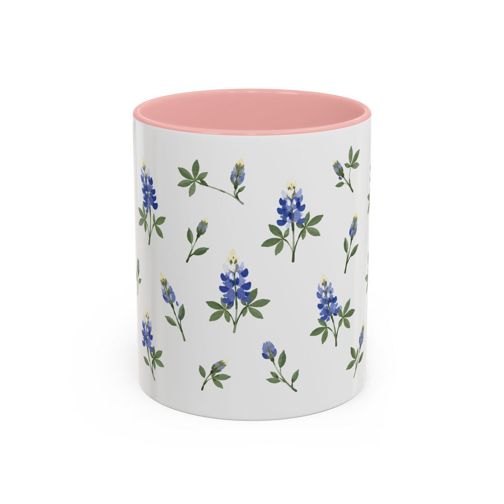 Texas Bluebonnet Mug, State Flower Floral Coffee Cup, 11oz Botanical Gift