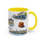 Bordeaux Illustrated Travel Mug | City Souvenir Accent Coffee Mug | 11oz 15oz Ceramic Cup