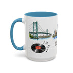 Detroit Illustrated Travel Mug | City Souvenir Accent Coffee Mug | 11oz 15oz Ceramic Cup