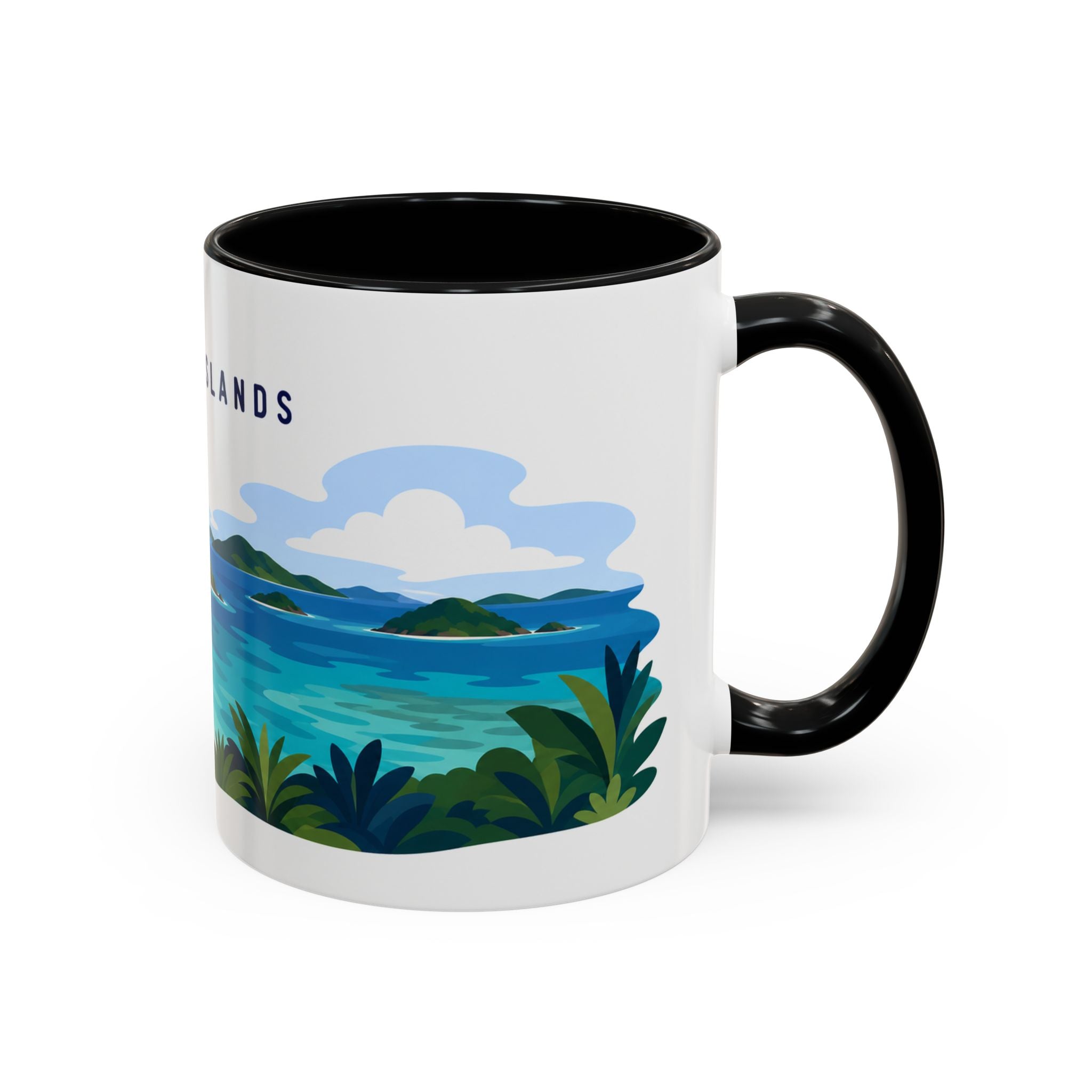 Virgin Islands National Park Coffee Mug | Solid Color Block Park Souvenir | 11oz 15oz Accent Mug