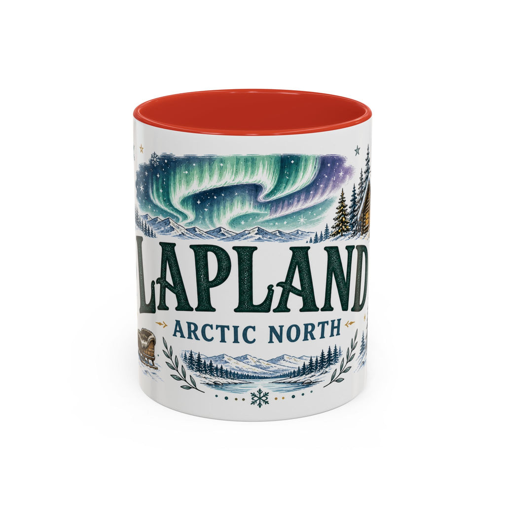 Lapland Coffee Mug | Travel Destination Souvenir Gift | Accent Color Ceramic 11oz 15oz