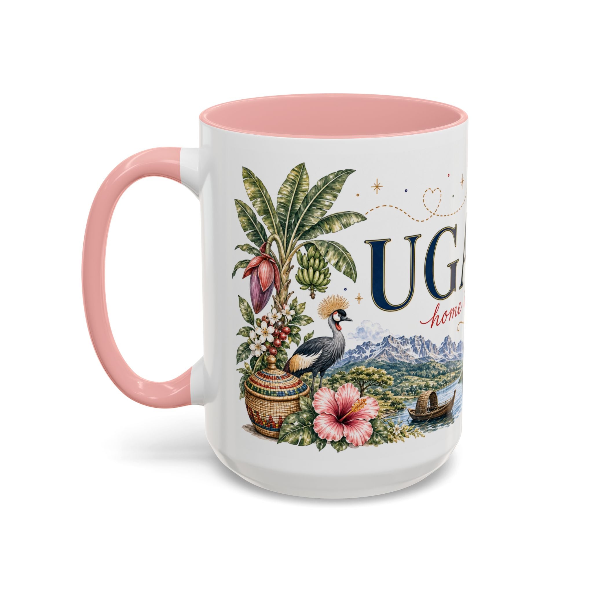 Uganda Home Country Mug | Moving Away Gift | Long Distance Friendship | 11 oz 15 oz Accent Mug