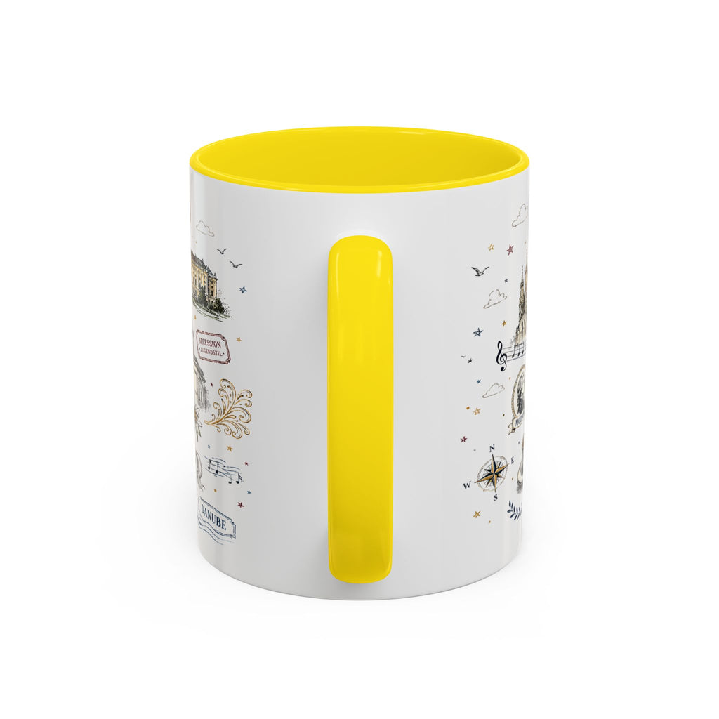 Vienna Coffee Mug | Austria Souvenir Travel Gift | Accent Color Ceramic 11oz 15oz