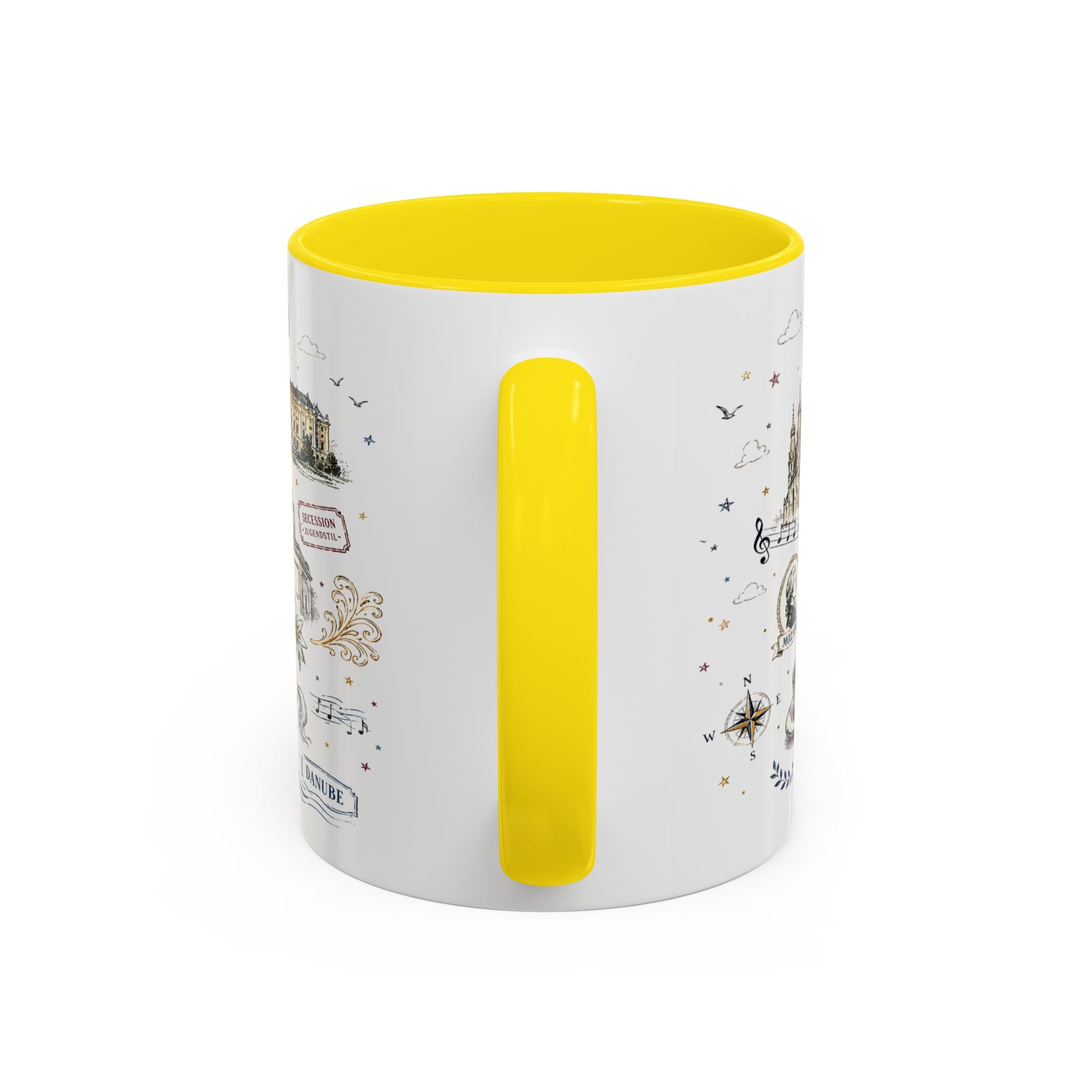 Vienna Coffee Mug | Austria Souvenir Travel Gift | Accent Color Ceramic 11oz 15oz