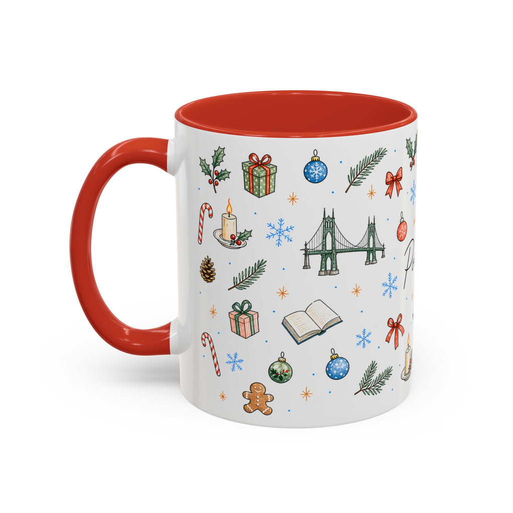 Portland Christmas Watercolor Mug | City Souvenir Coffee Cup (11oz 15oz)